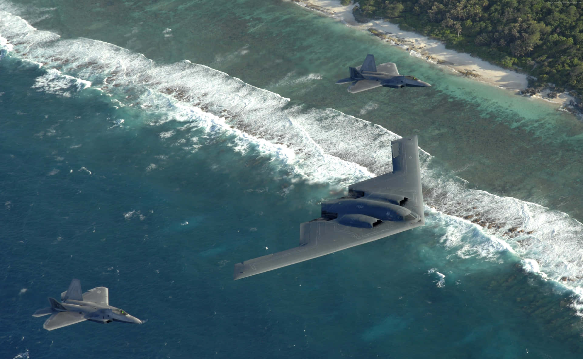 Stealthy Northrop Grumman B-2 Spirit Background