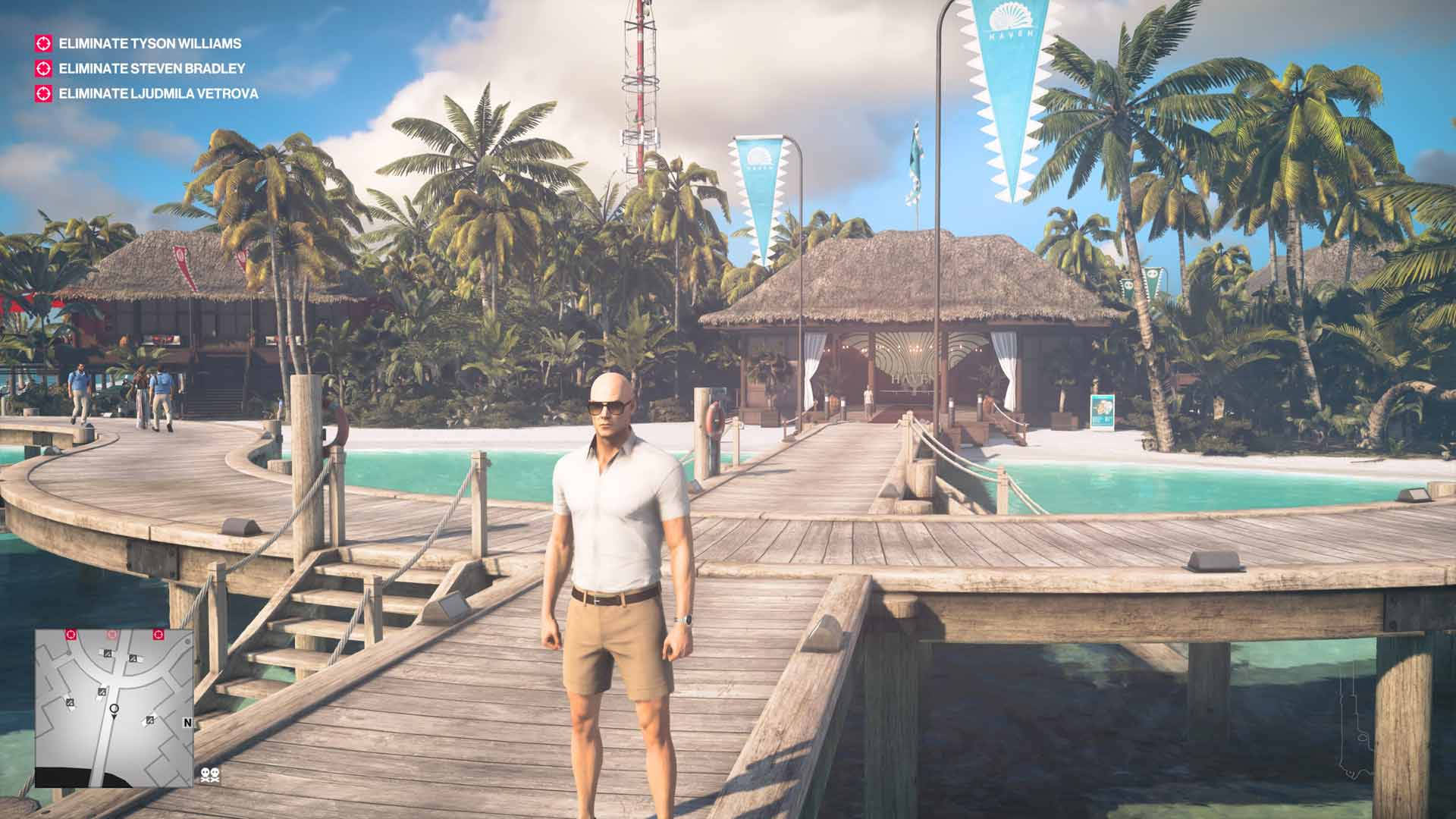 Stealthy Strategy In Tropical Paradise - Hitman 2 Game Scene