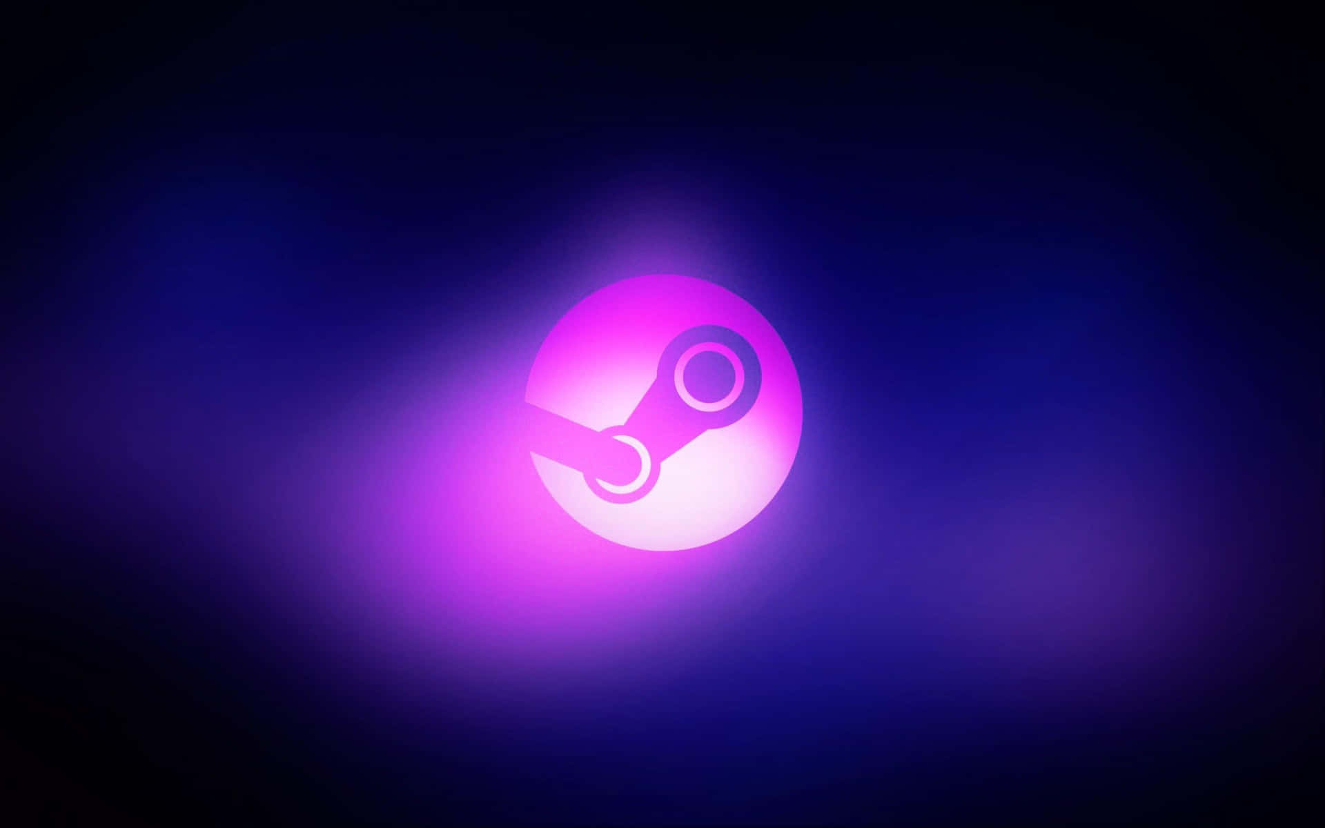 Steam Platform Glowing Logo Wallpaper