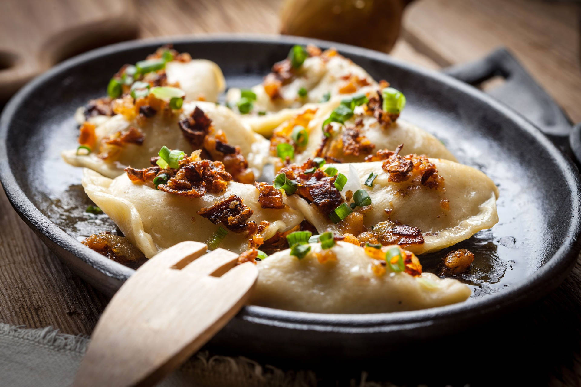 Steamed Scallion Pierogi