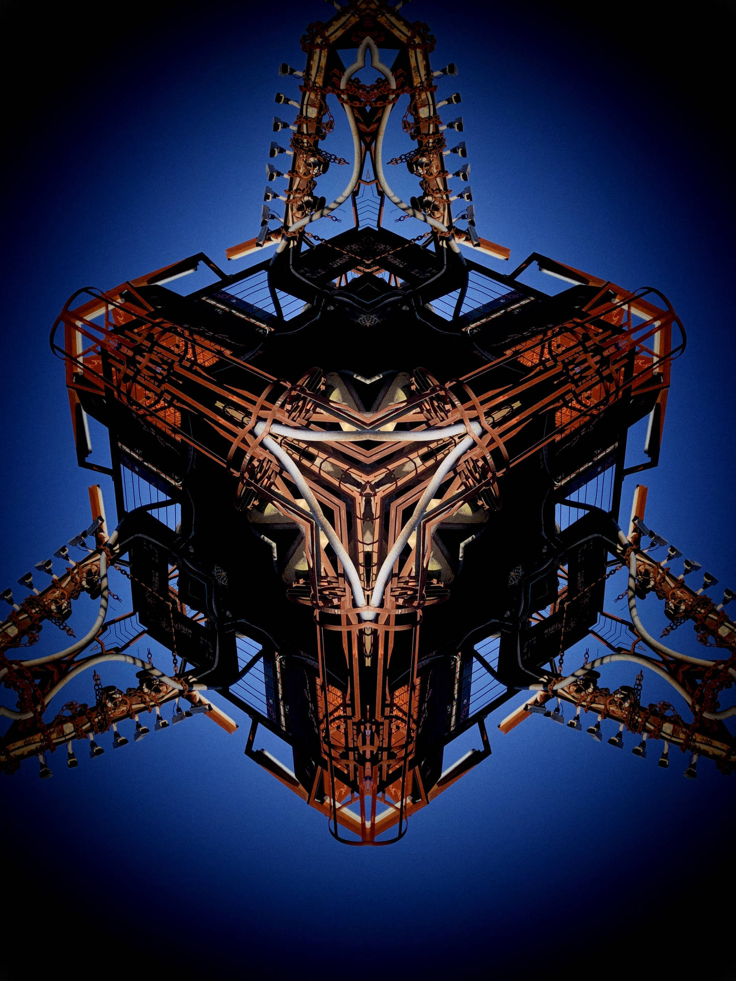 Steampunk 3d Mechanical Cube Background