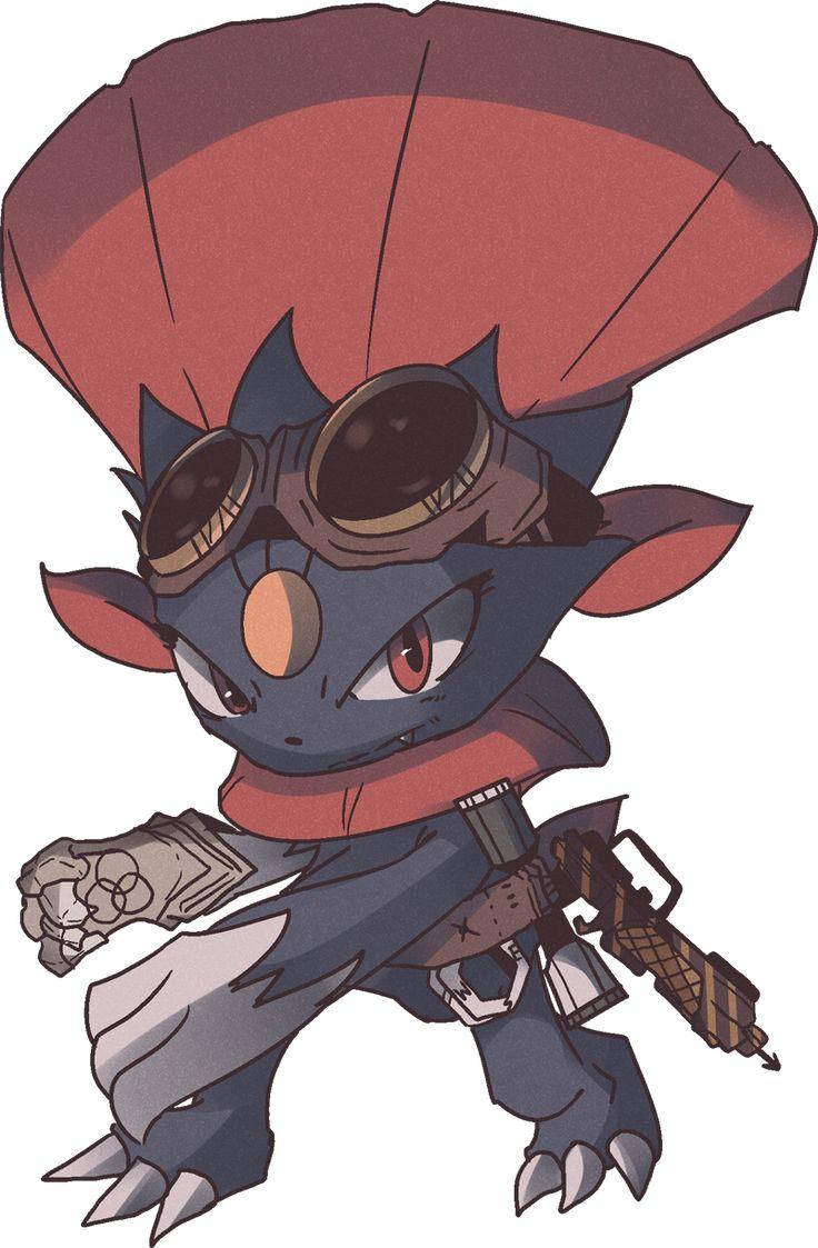 Steampunk Weavile Background