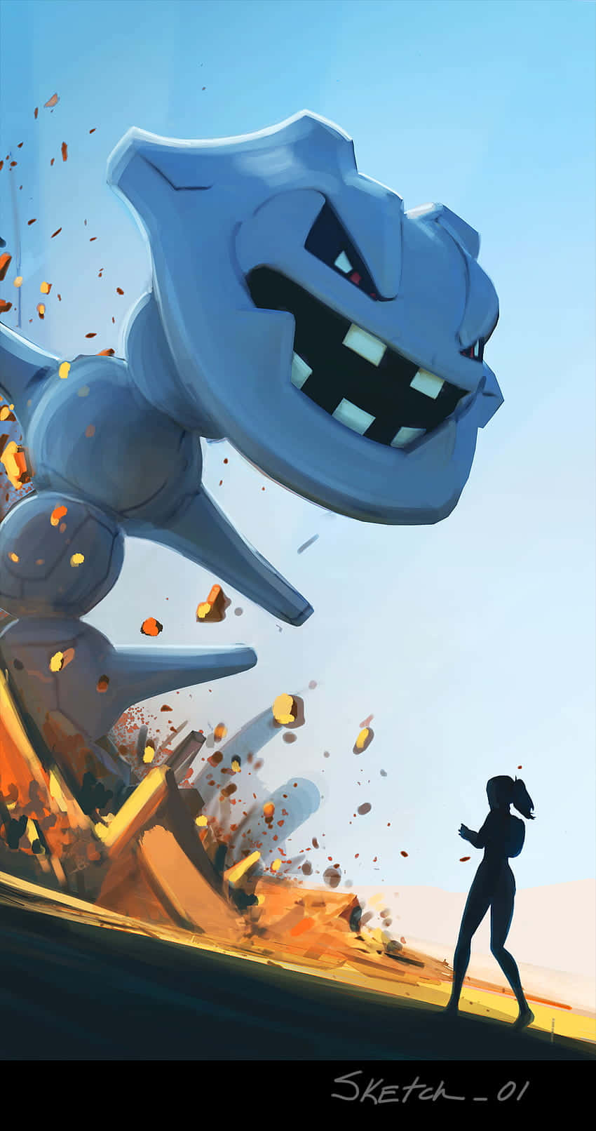 Steelix Concept Art Background