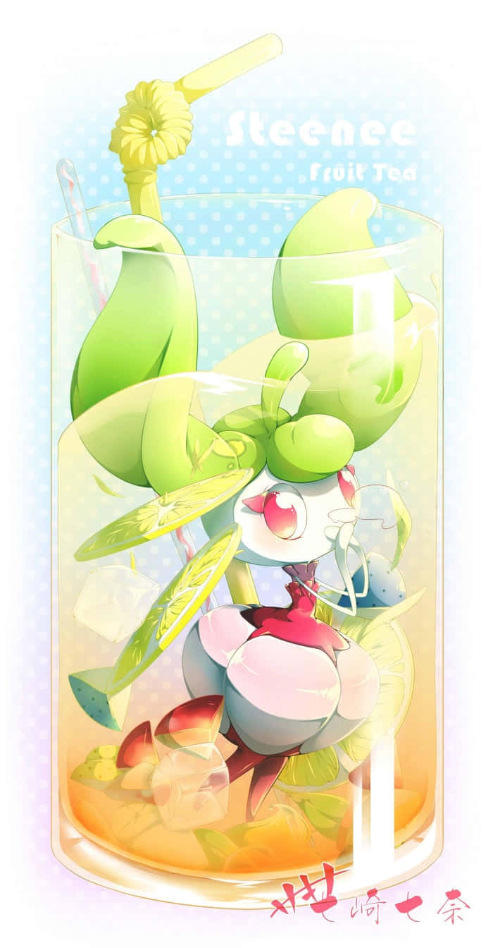 Steenee In A Glass Background
