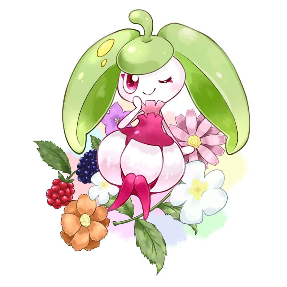Steenee With Flowers Background