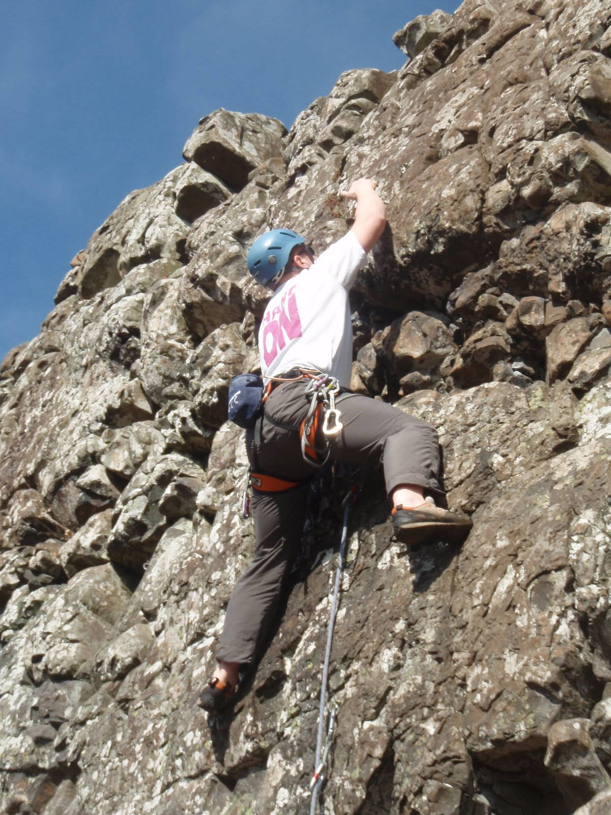 Steep Rock Formation Sport Climbing