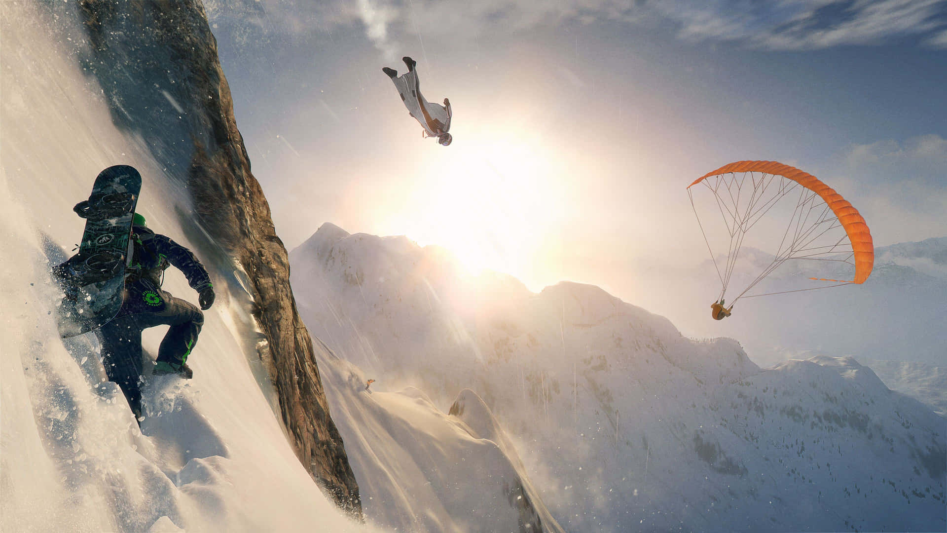 Steep Skydiving Video Game Background