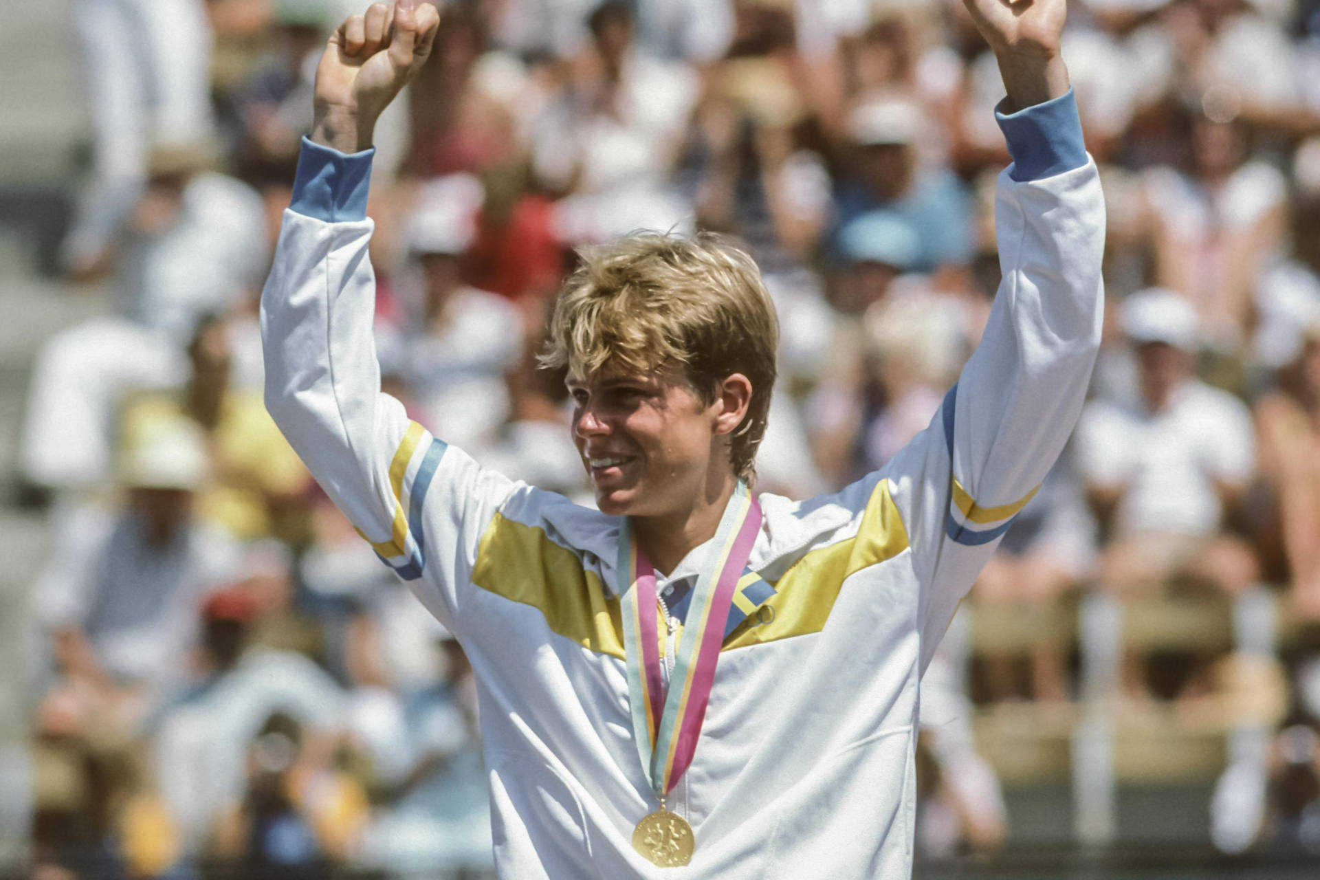 Stefan Edberg 1984 Los Angeles Gold Medal Background