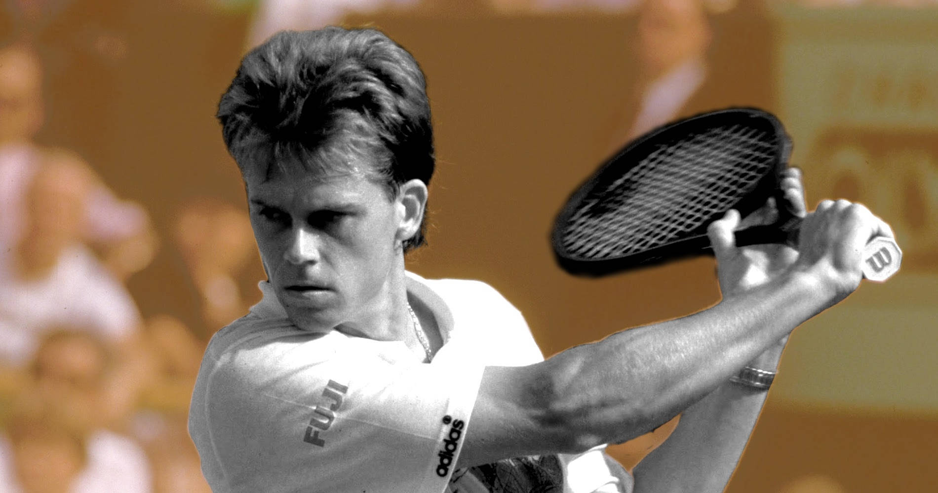 Stefan Edberg Tennis Match Graphic Art Background