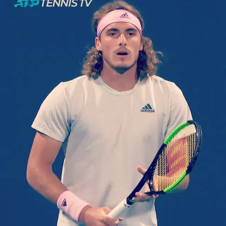 Stefanos Tsitsipas During An Interview On Live Television