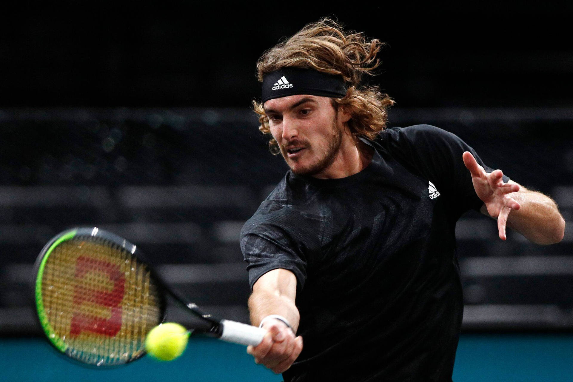 Stefanos Tsitsipas Htting A Tennis Ball