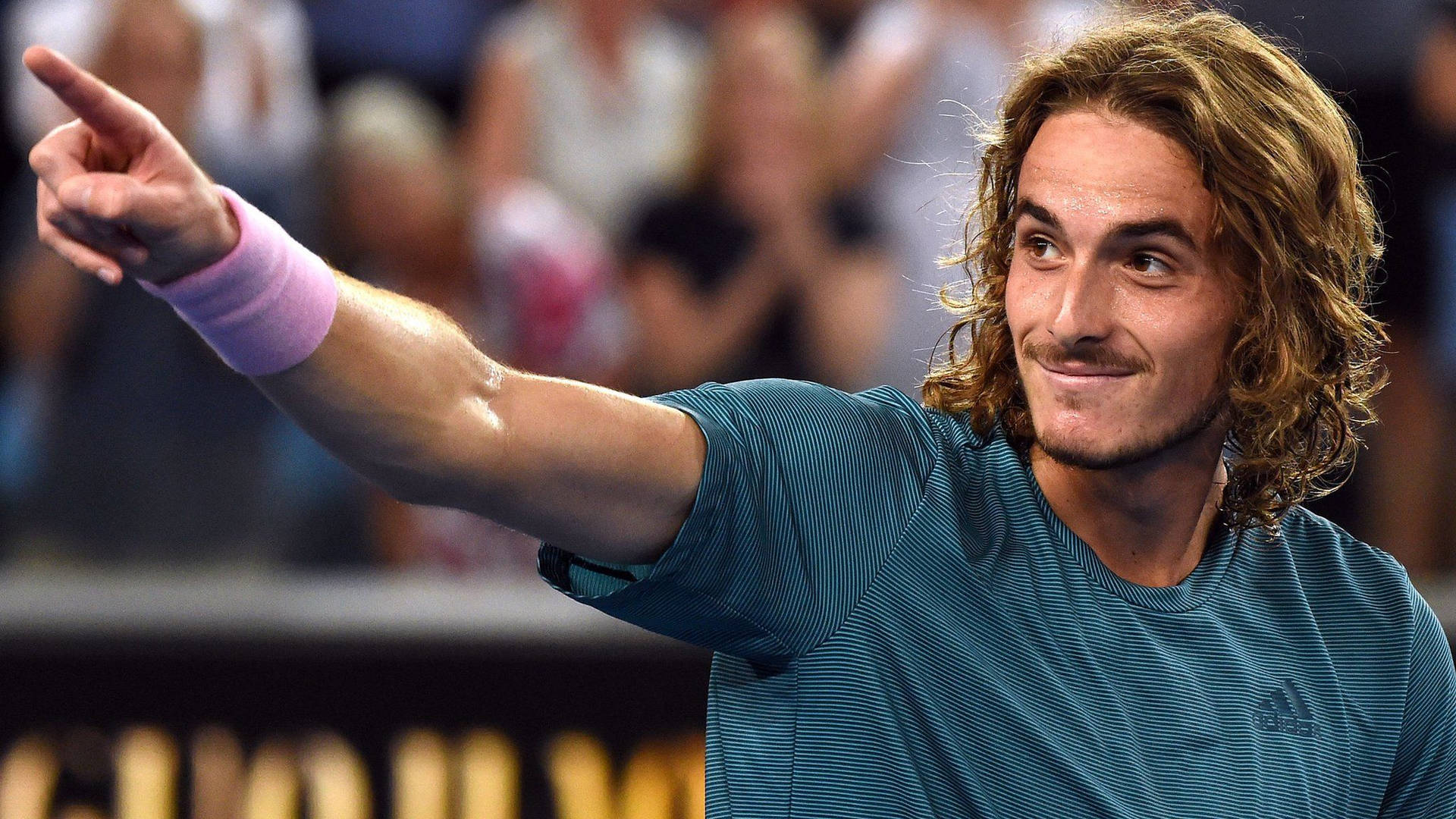 Stefanos Tsitsipas Smiling At Crowd