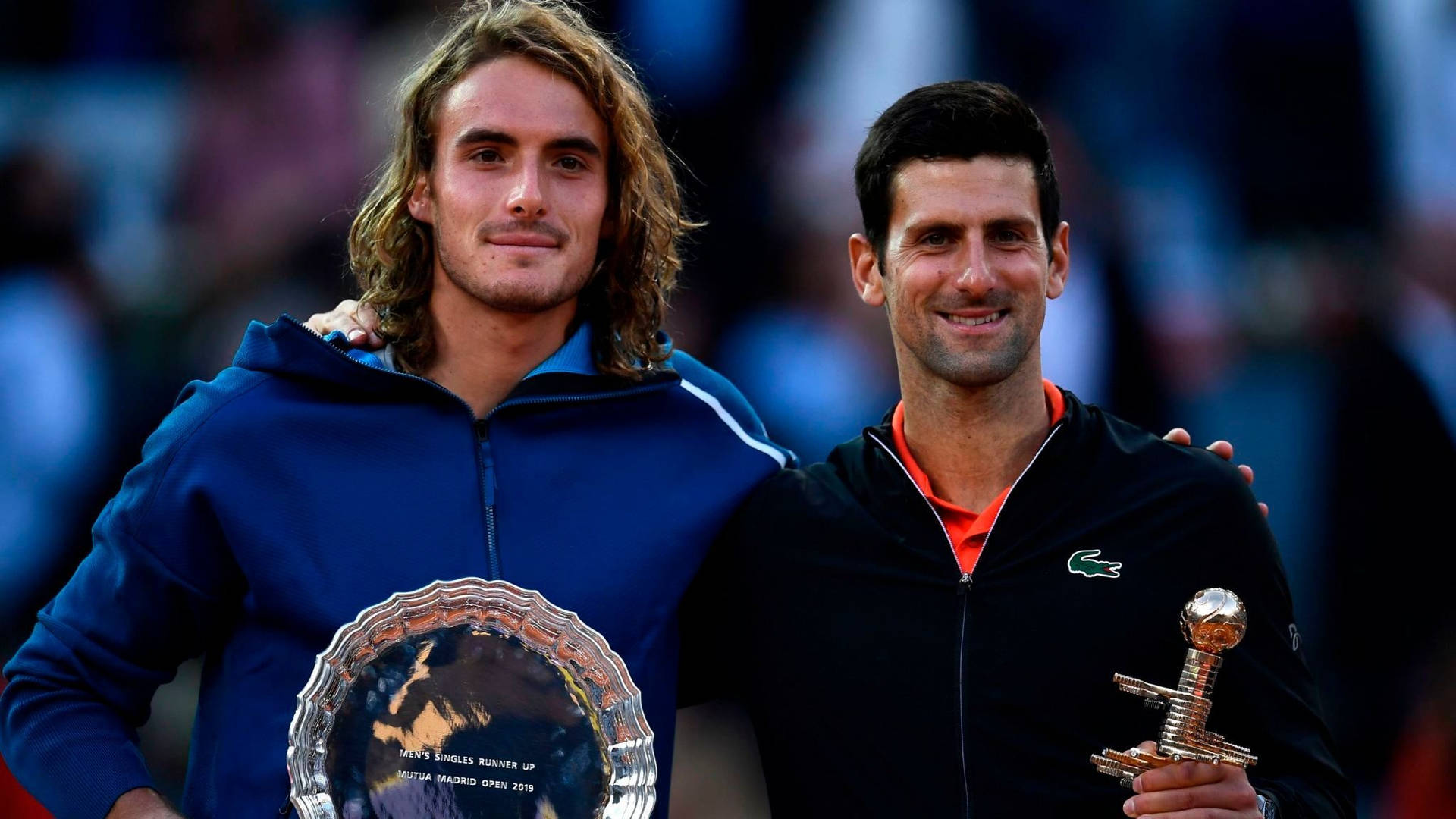 Stefanos Tsitsipas With Novak Djokovic