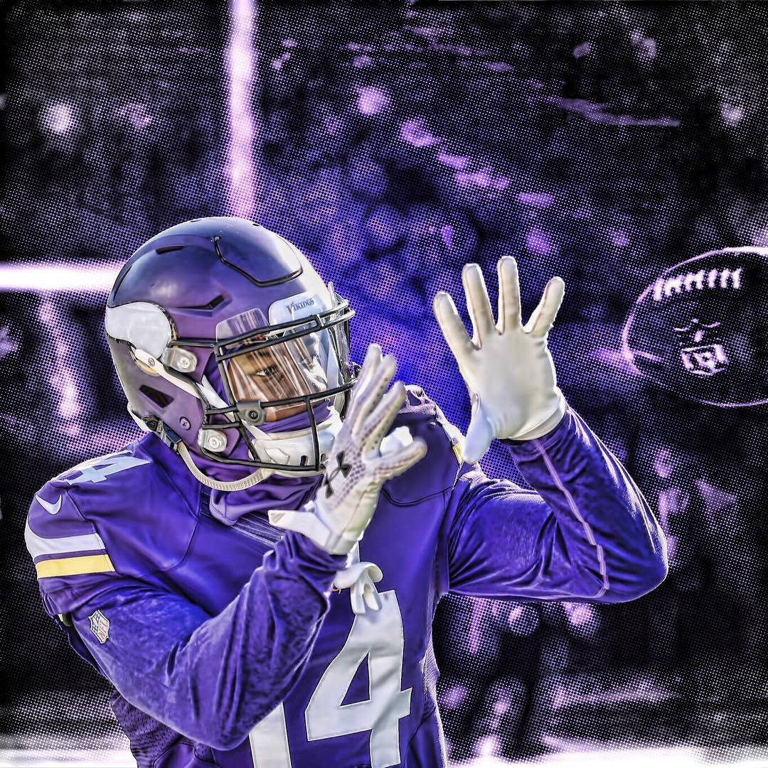 Stefon Diggs Catching Ball Background