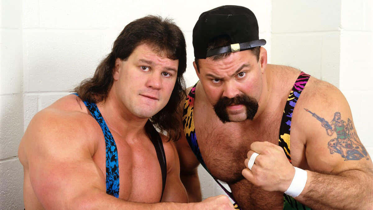 Steiner Brothers Classic Wrestling Pose Background