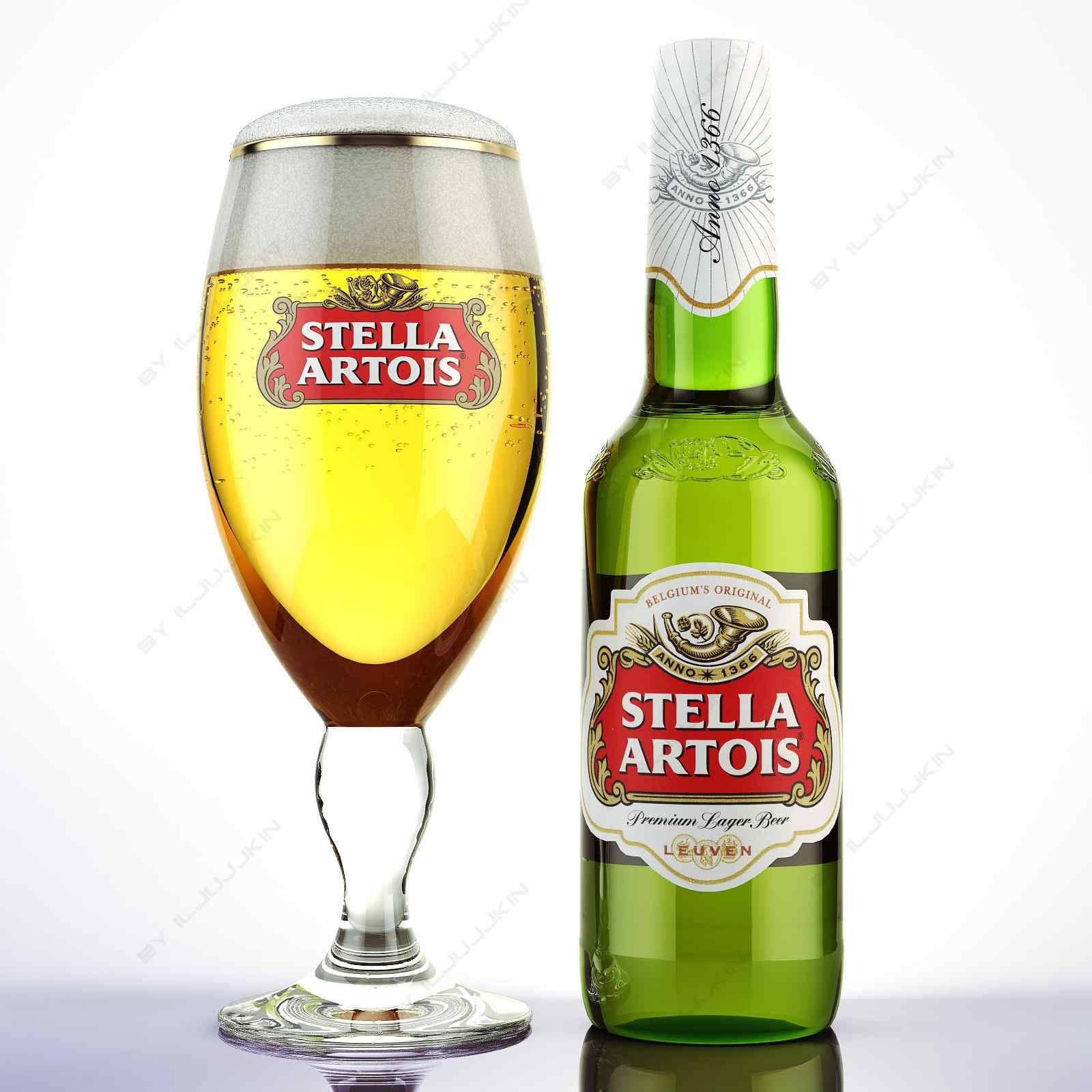 Stella Artois Lager Beer Background