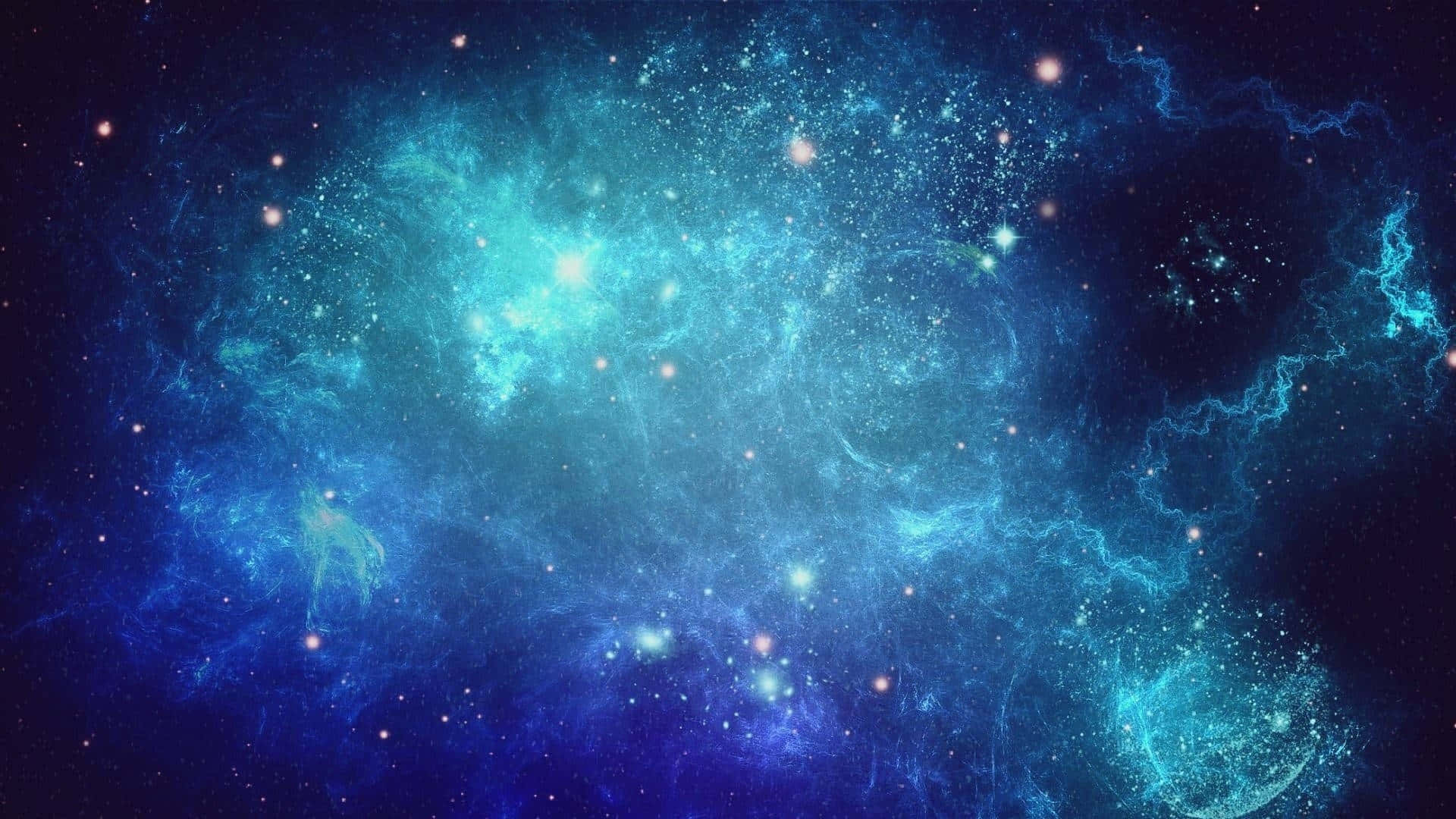 Stellar Nebula Blue Space Background