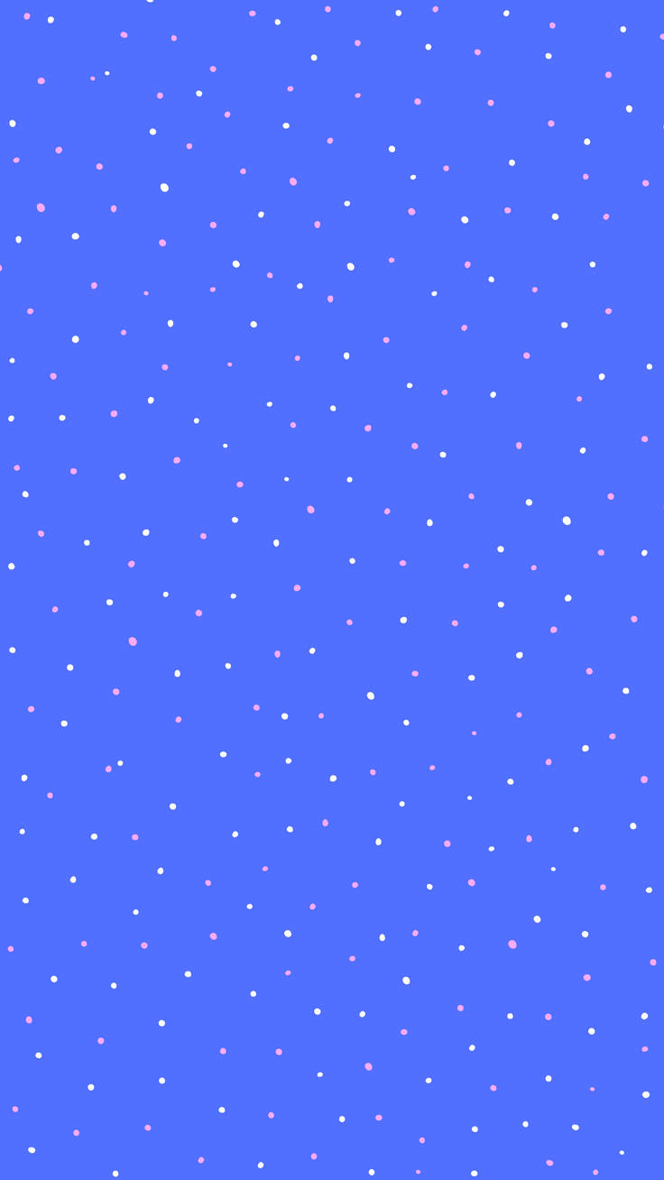 Stellar Polka Dots On Vibrant Blue Background Background