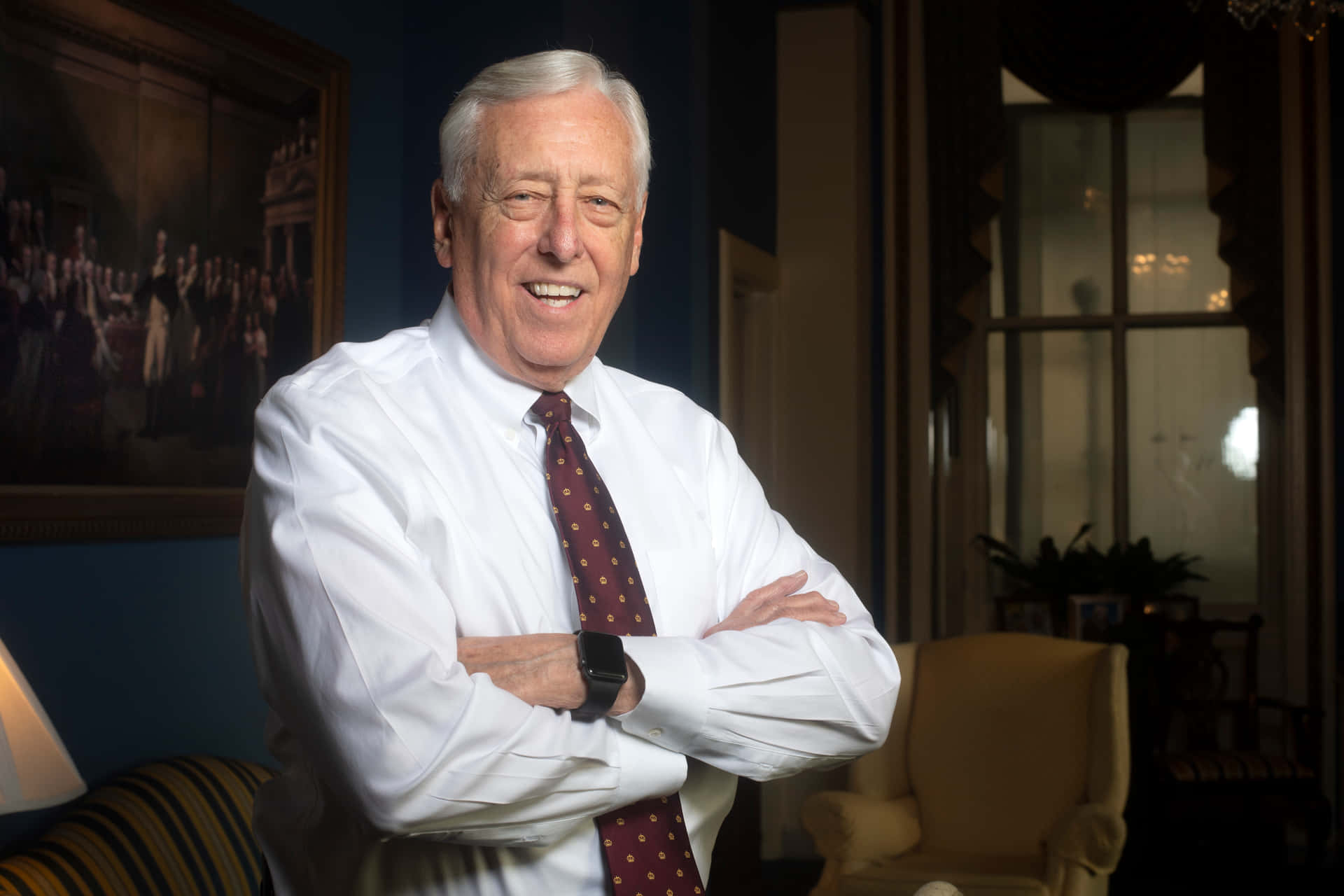 Steny Hoyer Smiling Crossed Arms Background