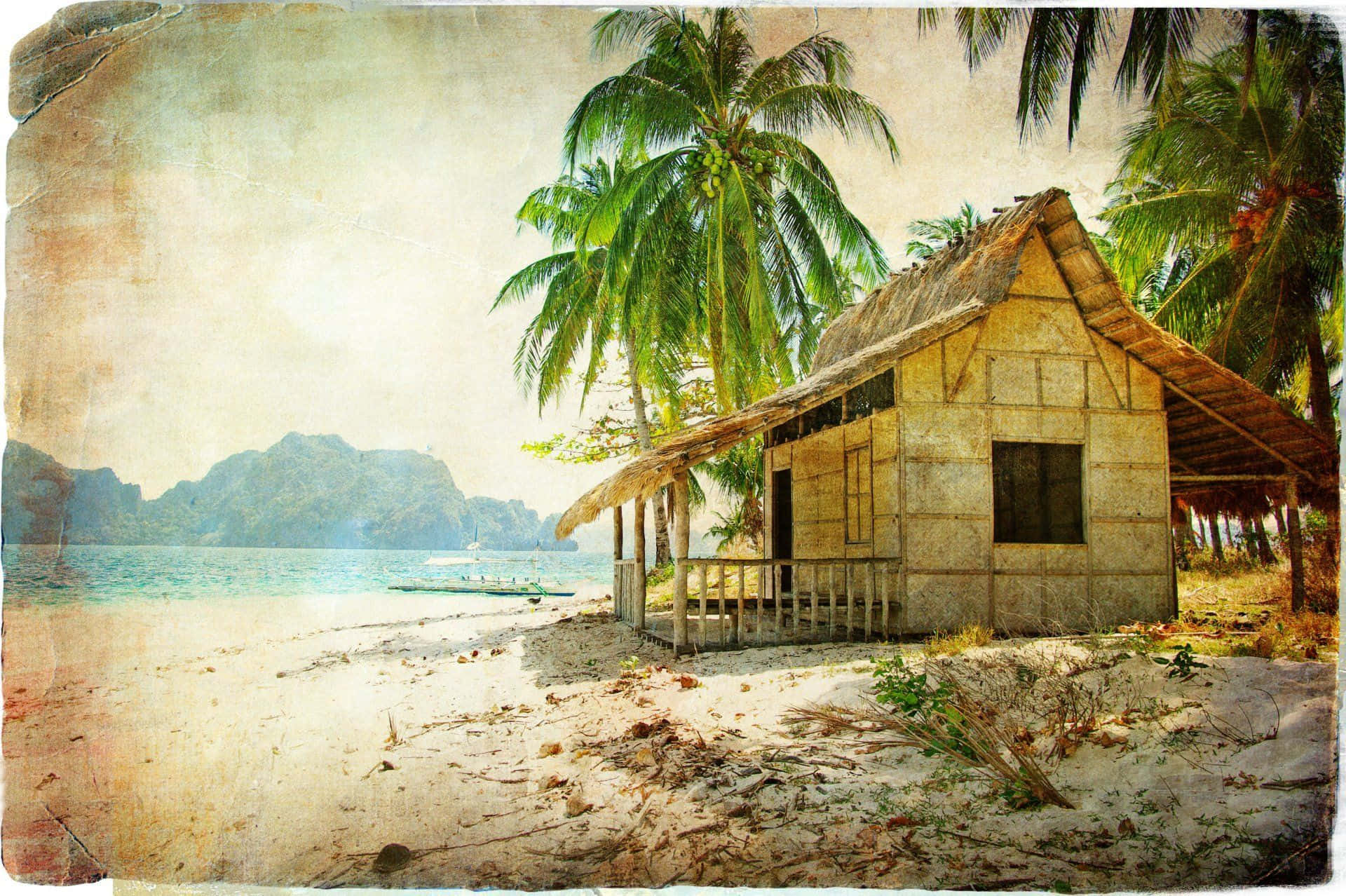 Step Back In Time To A Sandy Paradise Background