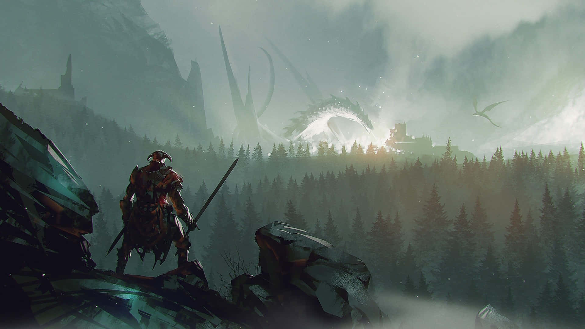 Step Into A Living, Breathing World Of Adventure With Skyrim Background