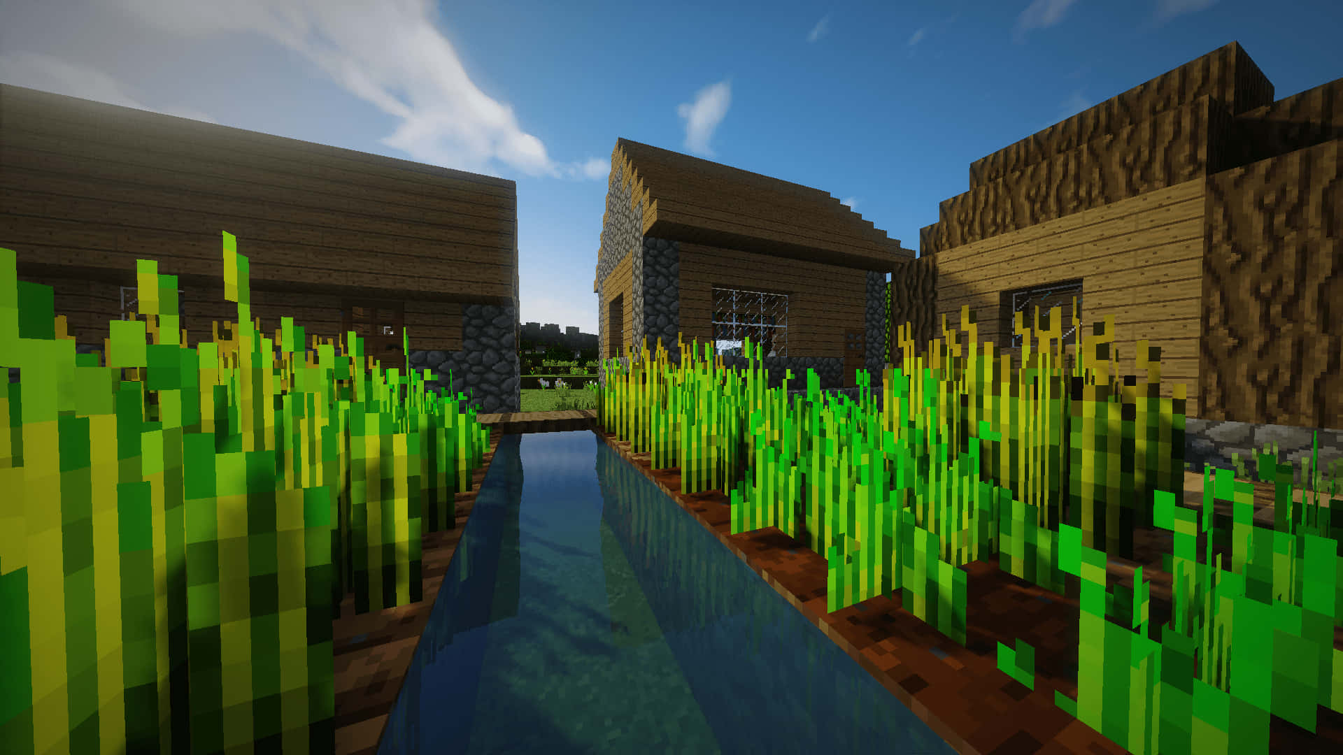 Step Into A Vibrant, Colorful World With Minecraft Shaders Background