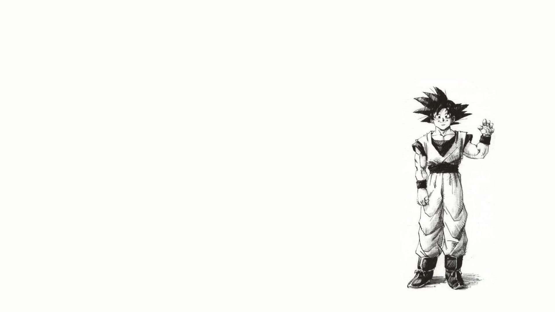 Step Into A World Of Adventures With Dragon Ball Black & White Background