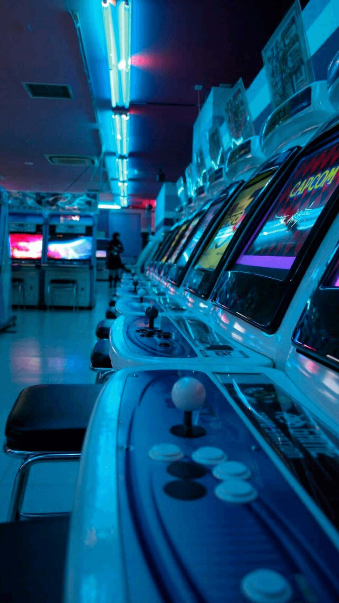 Step Into The Colorful Arcade Aesthetic Background