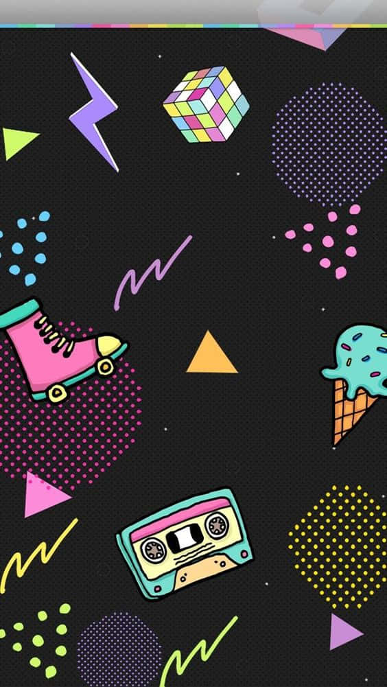 Step Into The Past With This 80s Iphone Background