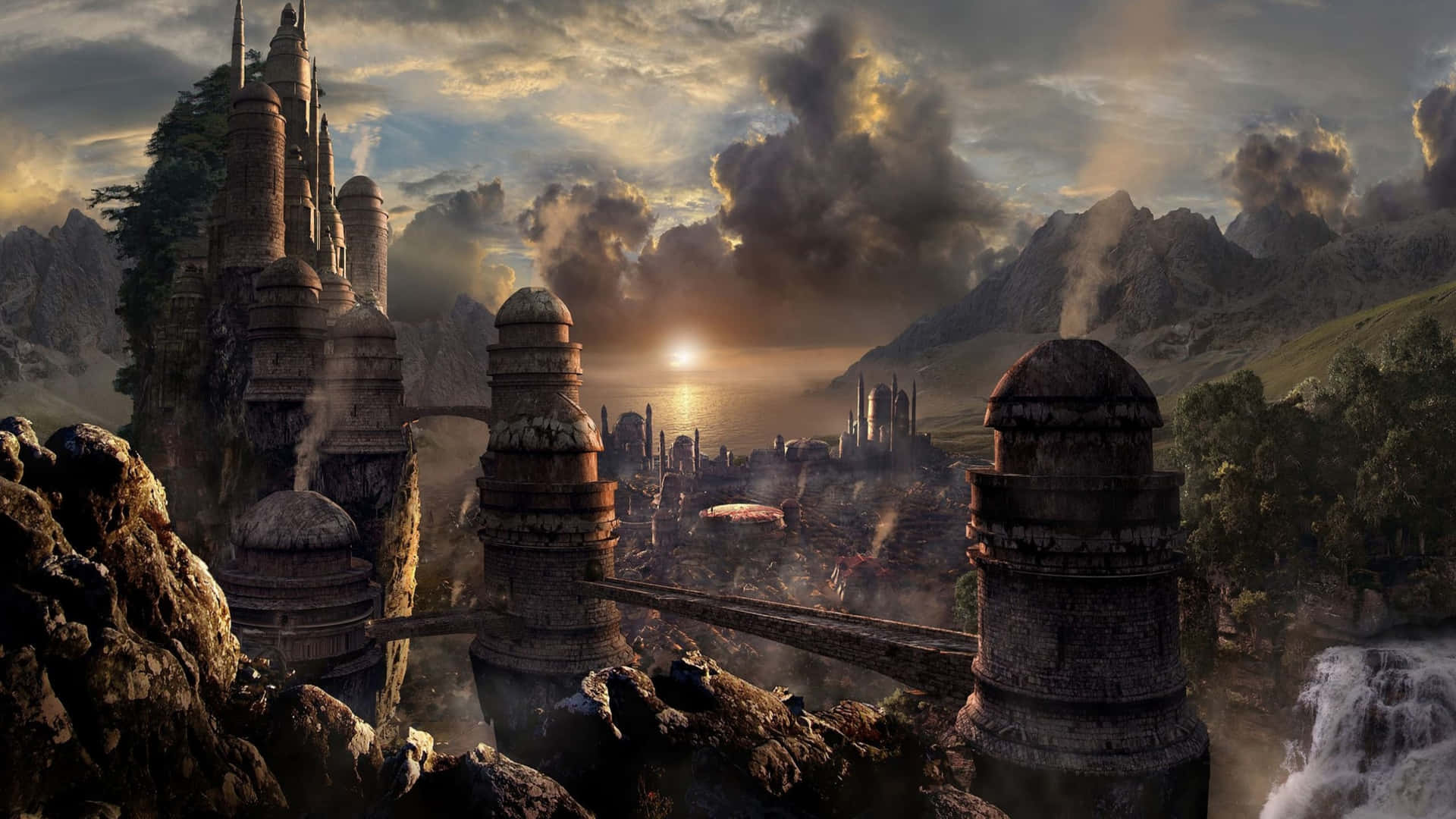 Step Into The World Of Skyrim And Experience Epic Adventure Background