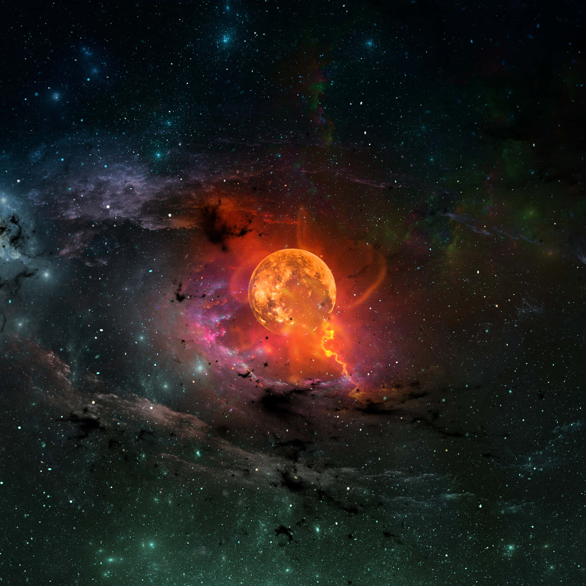 Step Into The World Of Technology With This Space Ipad. Background