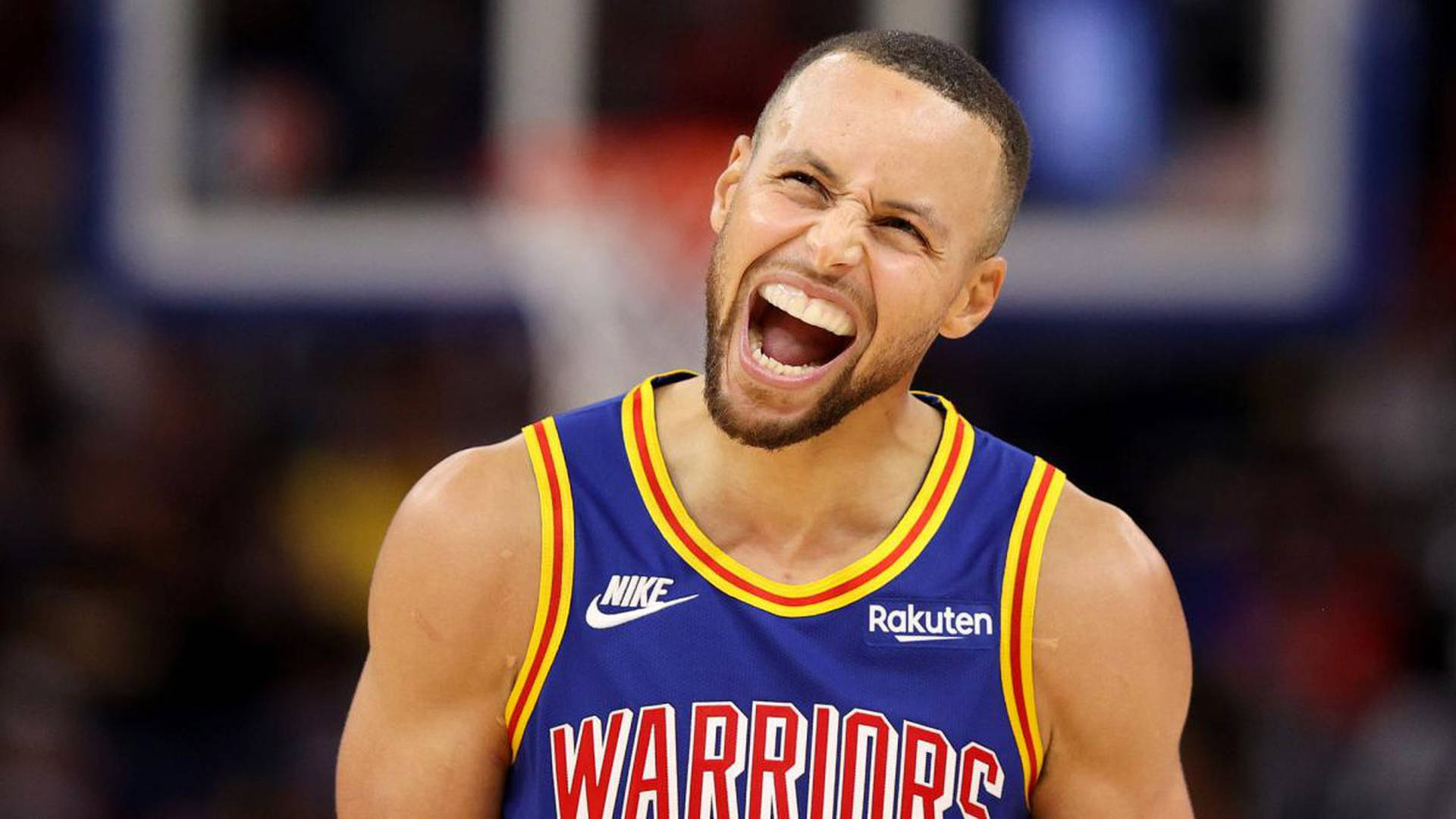 Steph Curry With Mouth Open