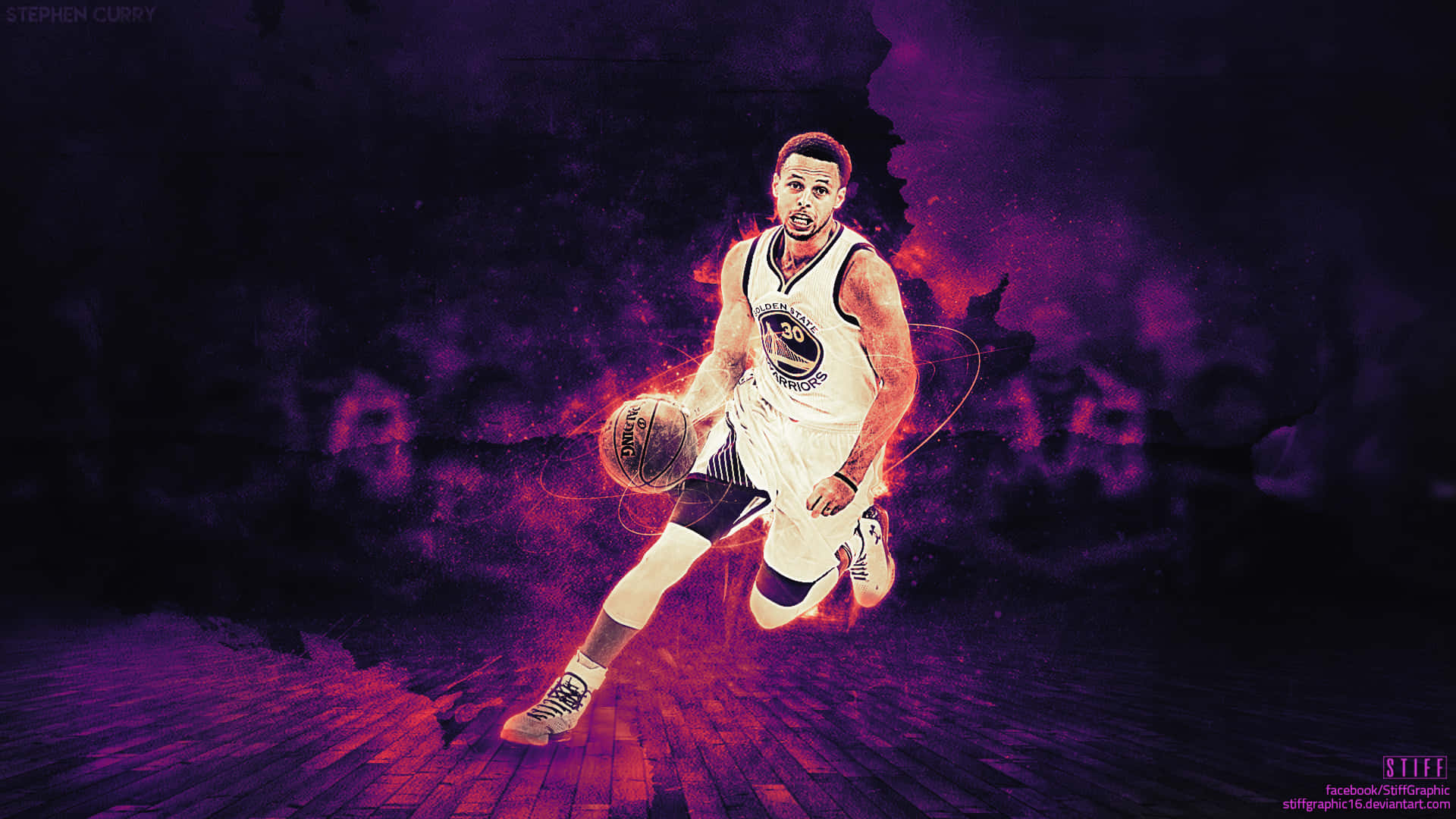 Stephen Curry 4k Purple Background