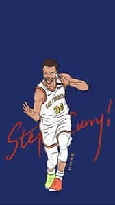 Stephen Curry Cartoon – 3 Point Shooter Background