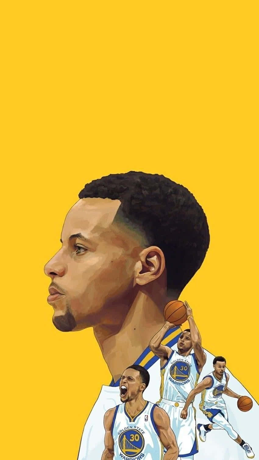 Stephen Curry Cartoon - Illustration Of Nba Mvp Stephen Curry Background