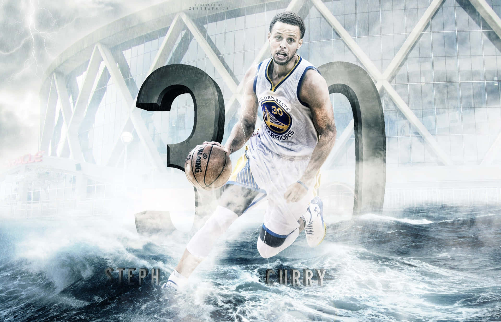 Stephen Curry Cool, Calm And Confident Background