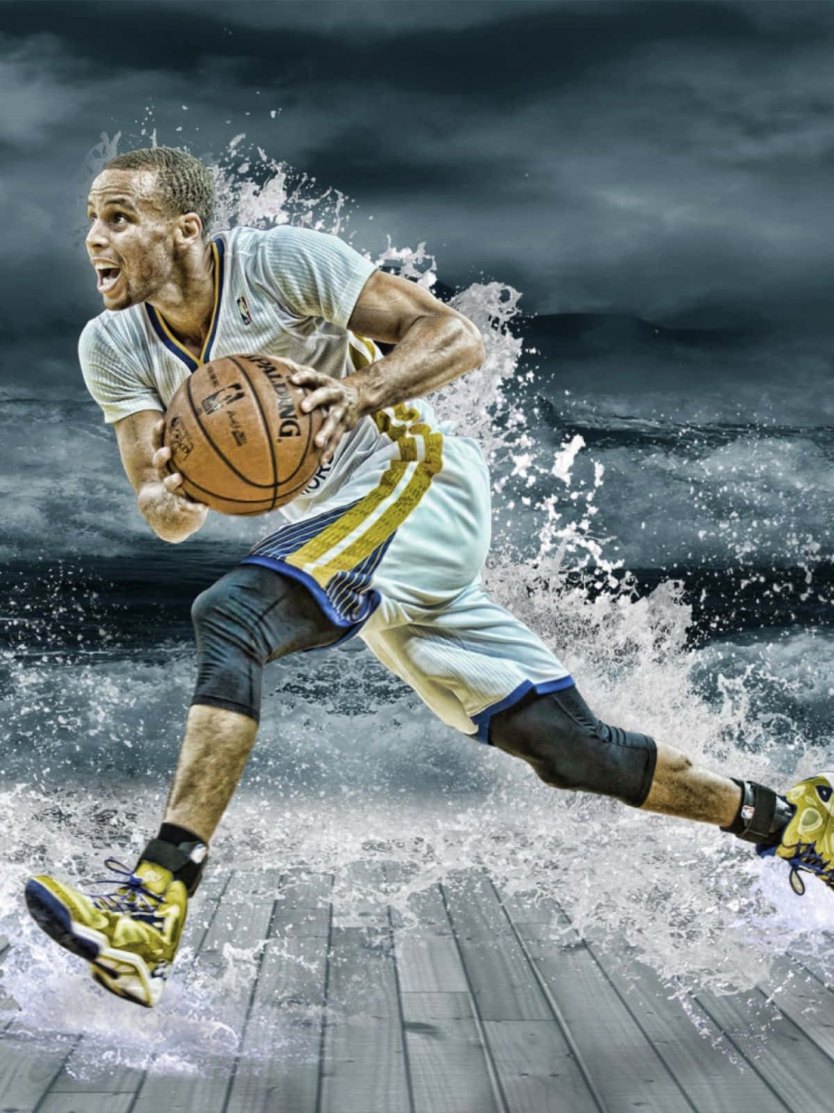 Stephen Curry Cool Visual Artwork Background