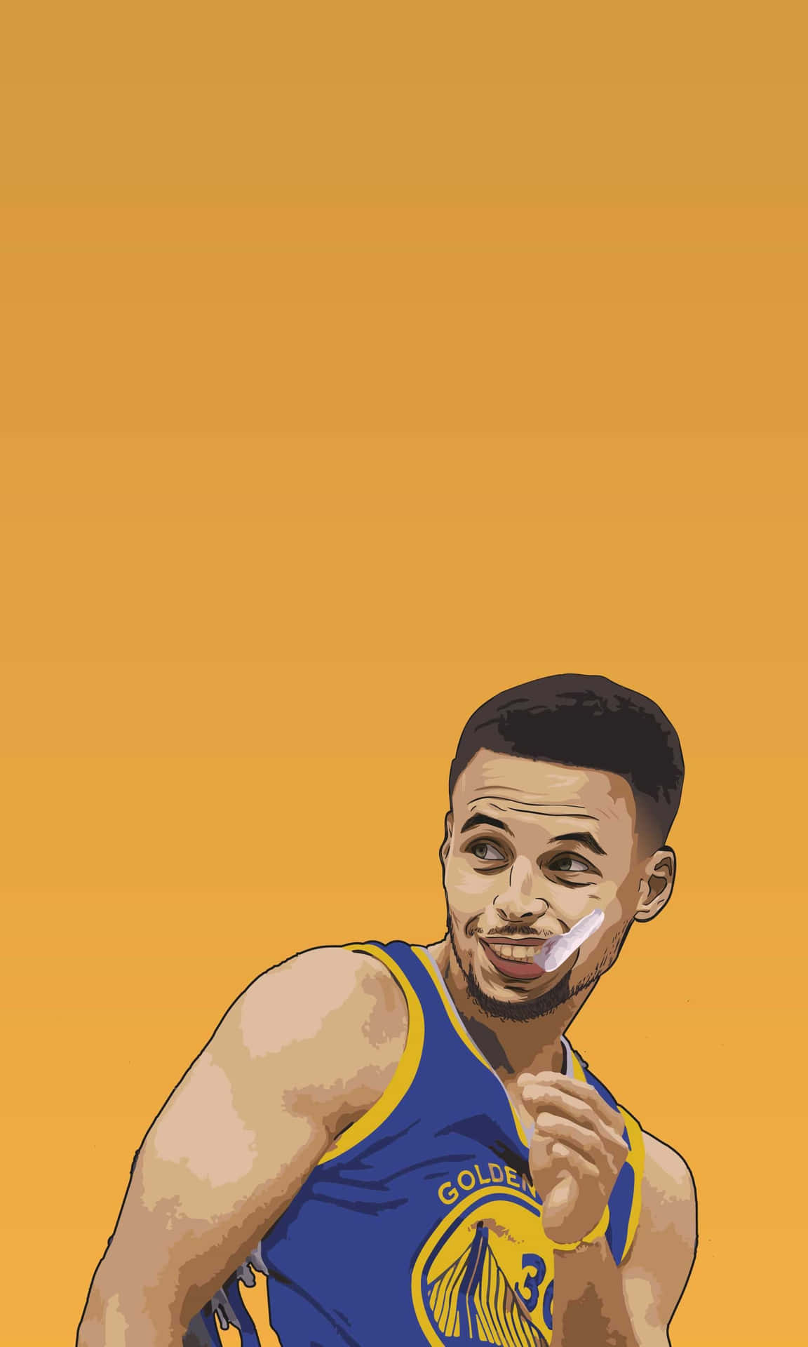 Stephen Curry Dominating On The Court Background