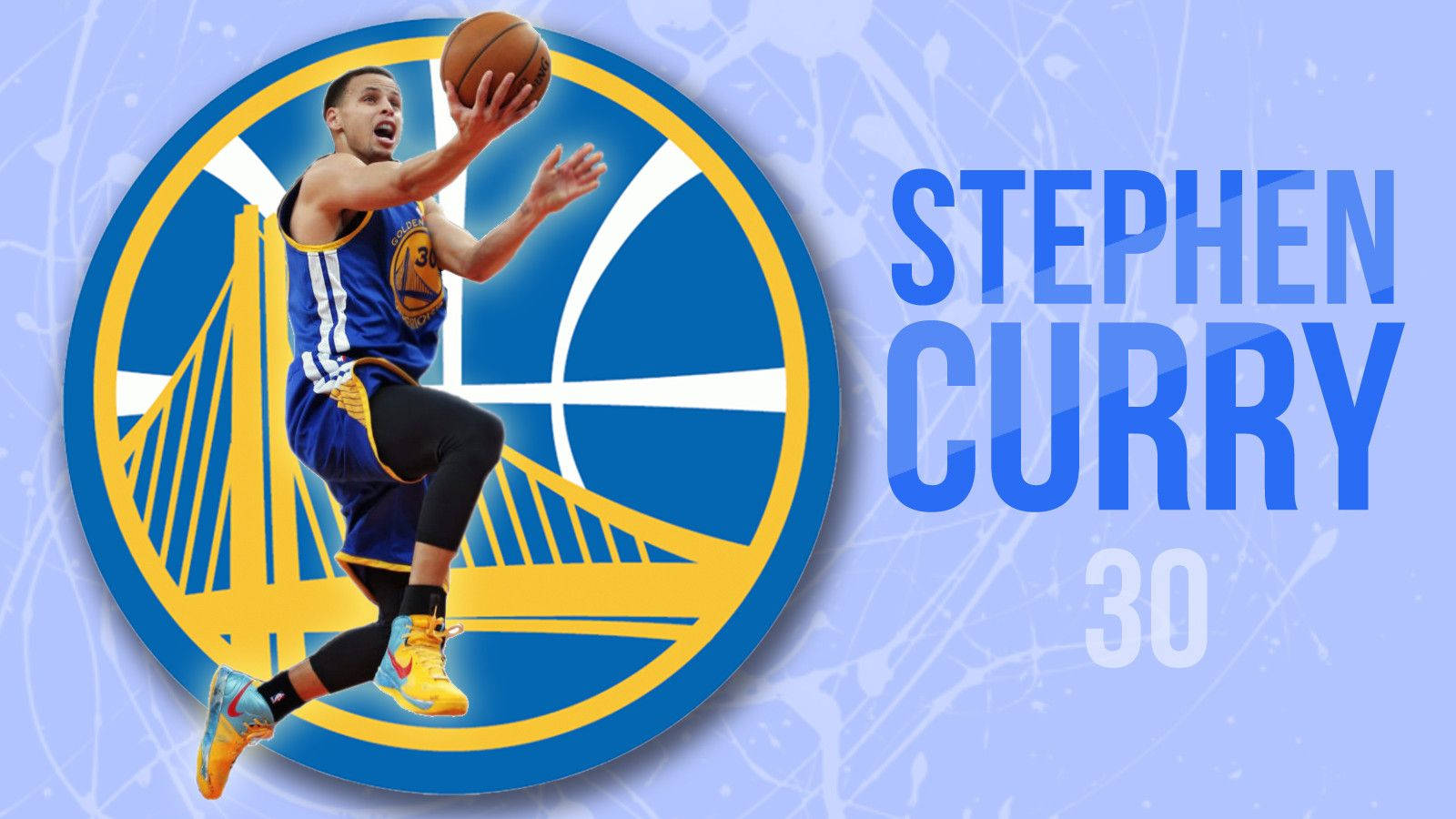 Stephen Curry In The Logo Background