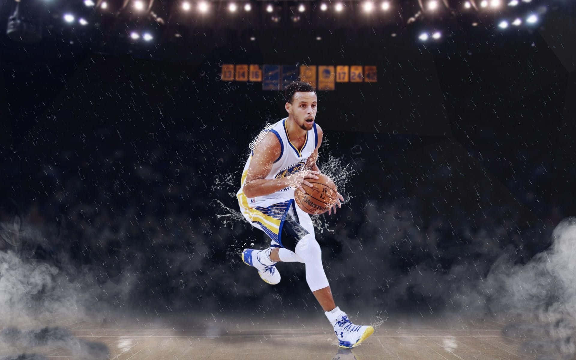 Stephen Curry Leading The Charge Background