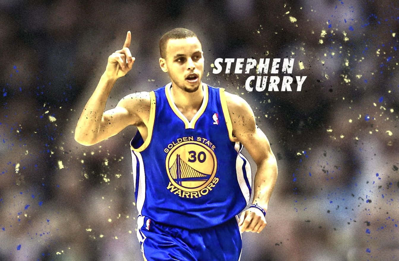 Stephen Curry Looks Cool In Golden State Warriors Uniform Background