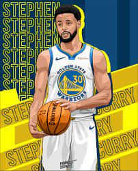 Stephen Curry Making A Gravity-defying Three-point Shot Background