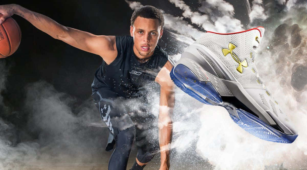 Stephen Curry, Nba All-star, Cool In Action! Background