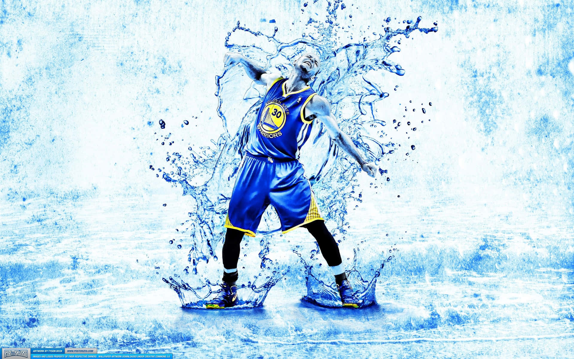 Stephen Curry Radiates Coolness In A Classic Warriors Jersey Background