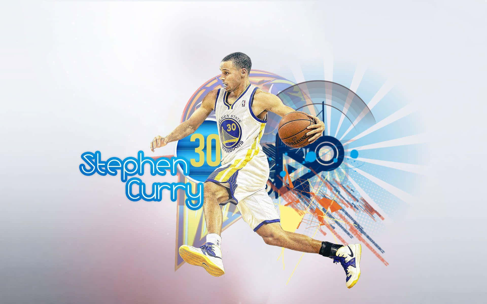 Stephen Curry Warriors Basketball Artwork Background