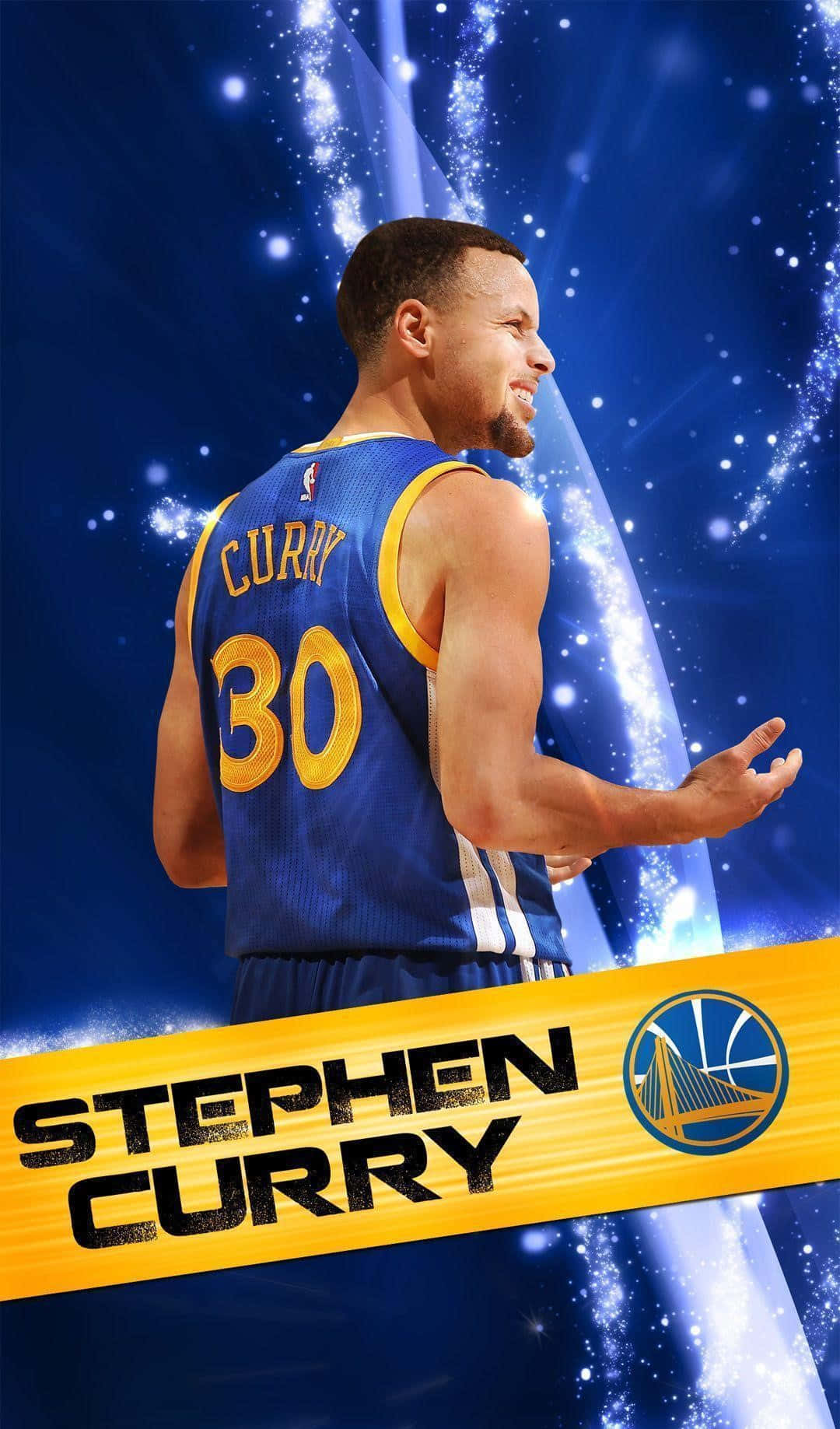 Stephen Curry Warriors Basketball Star Background