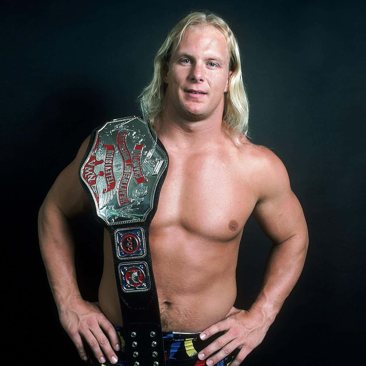 Steve Austin Heavyweight Wrestling Champion Portrait Background