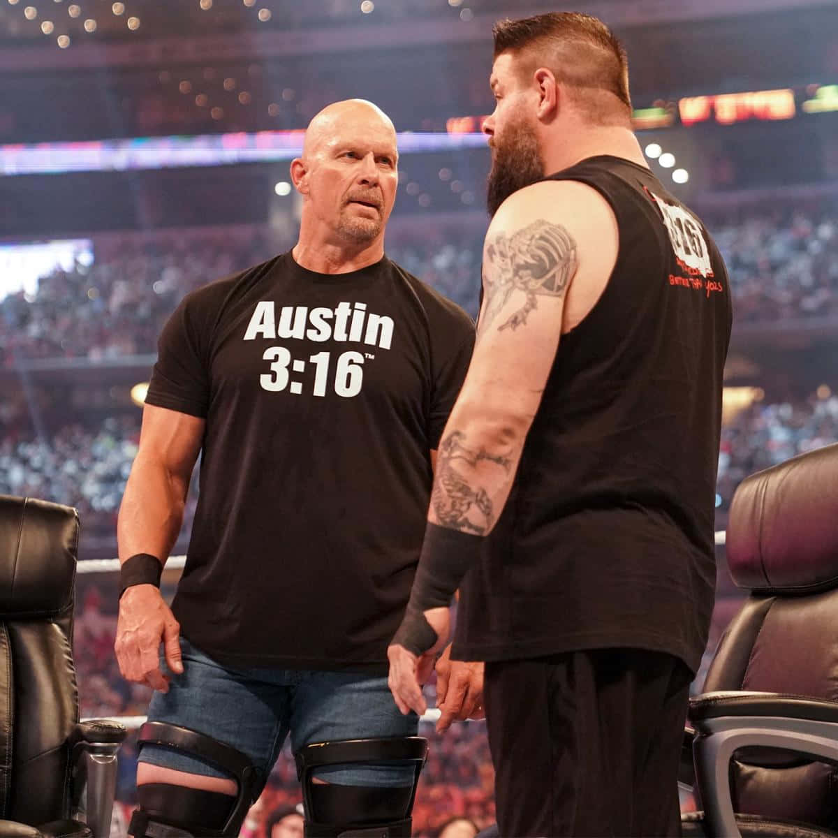 Steve Austin Kevin Owens Wwe Background