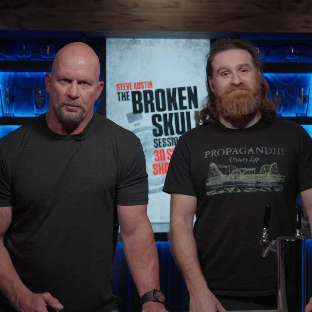 Steve Austin Sami Zayn Background