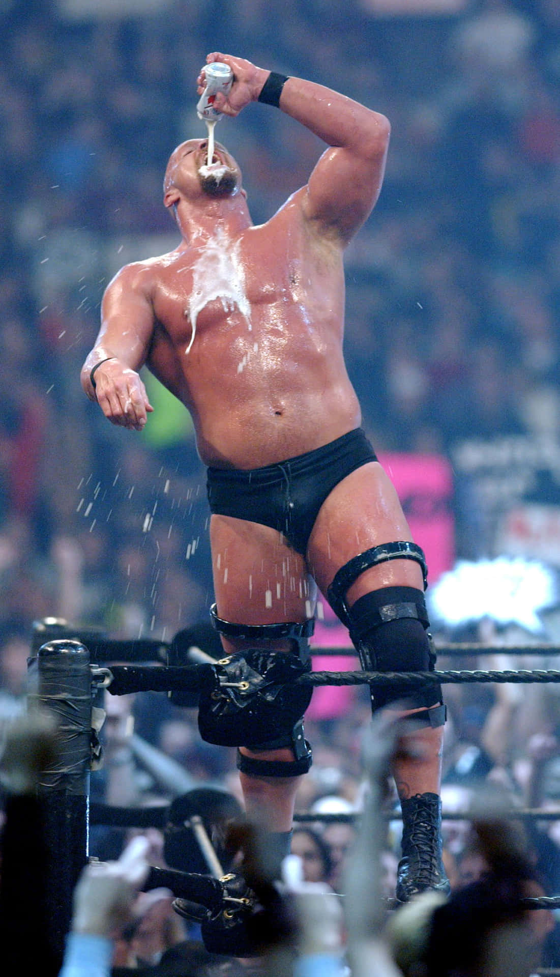 Steve Austin Stone Cold Drinking Beer Background